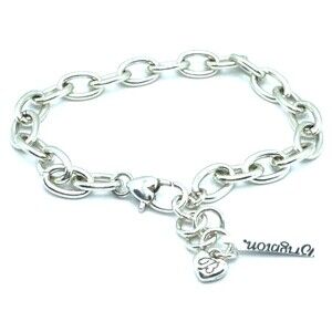 Brighton Signature Ovals Chain Use Clip On Snap Charms Bracelet 8.5in NWT